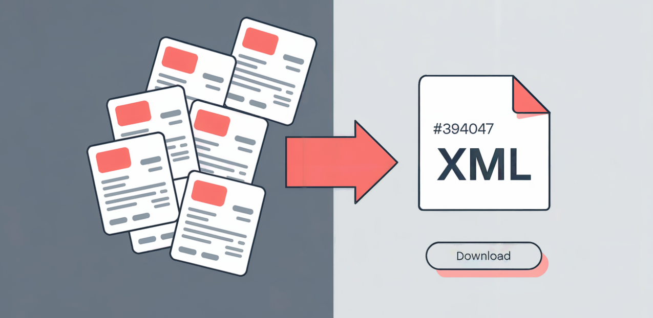PDF to XML transformation process showing how supplier PDFs are converted to structured smartPCN data